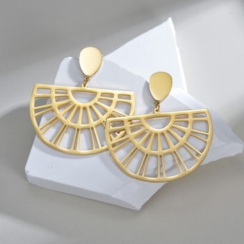 HollowGold Drops Earrings