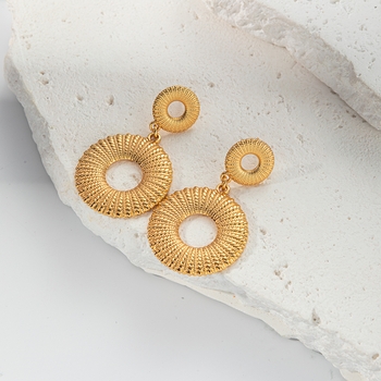 Duo Circle Drops Earrings