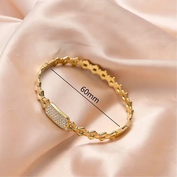 Elaine Edge Bangles - Square Plate Spot Drill 