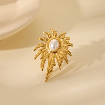 Luna Leaf open Ring